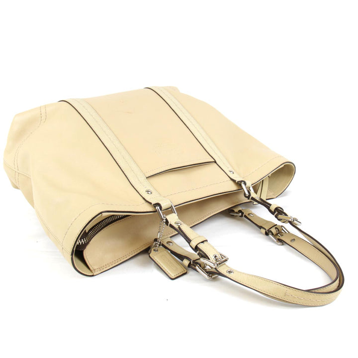 『USED』 
COACH コーチ 
 J0817-F13098 トートバッグ 
レザー ベージュ