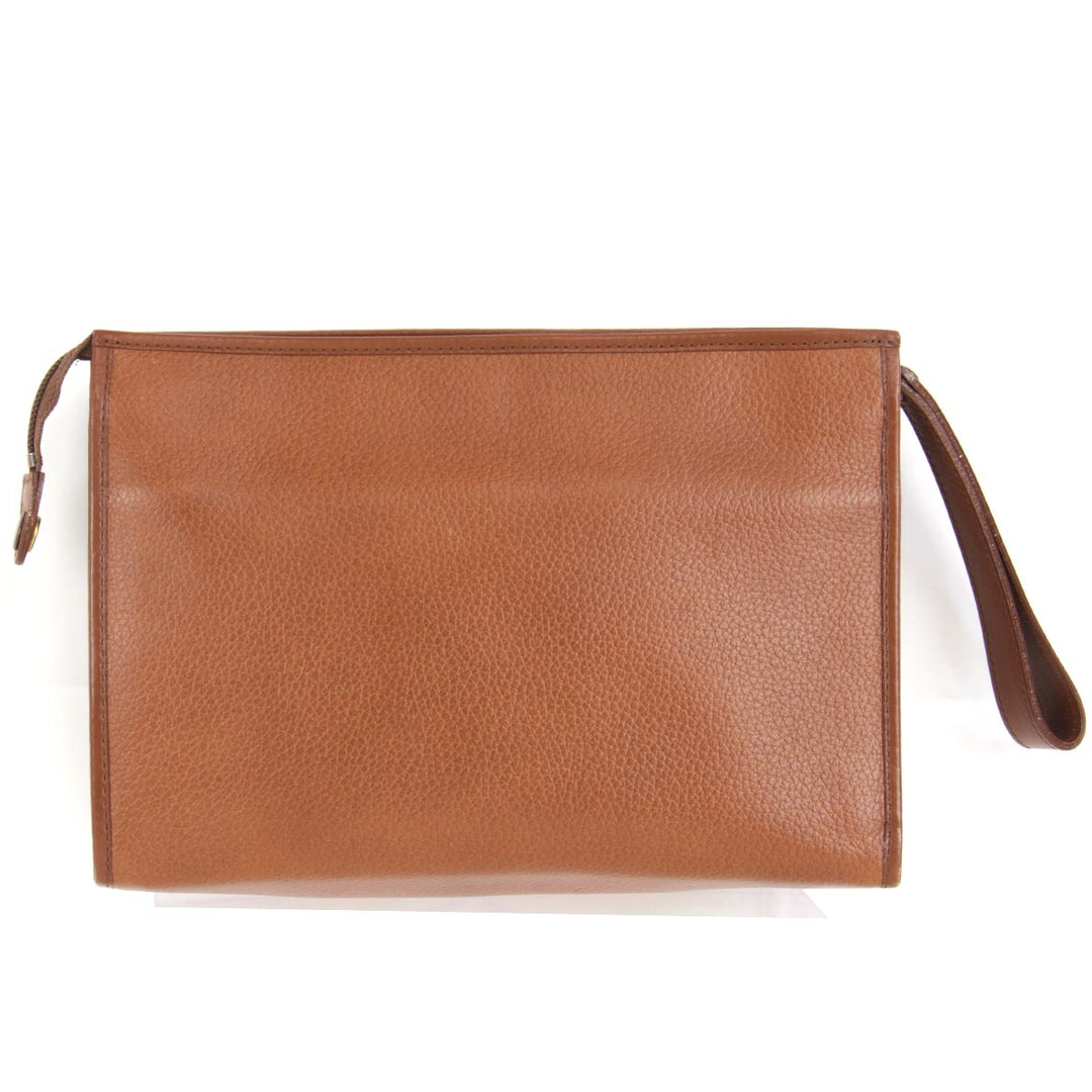 『USED』 
BURBERRY バーバリー 
 クラッチバッグ 
レザー ブラウン