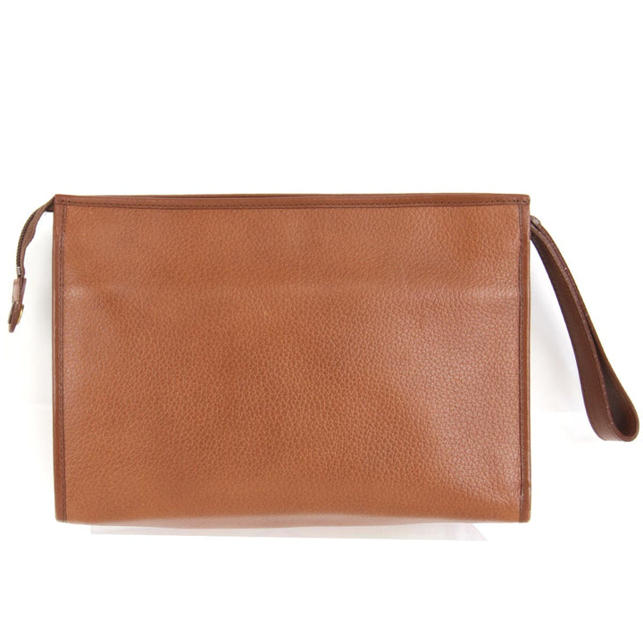 『USED』 
BURBERRY バーバリー 
 クラッチバッグ 
レザー ブラウン