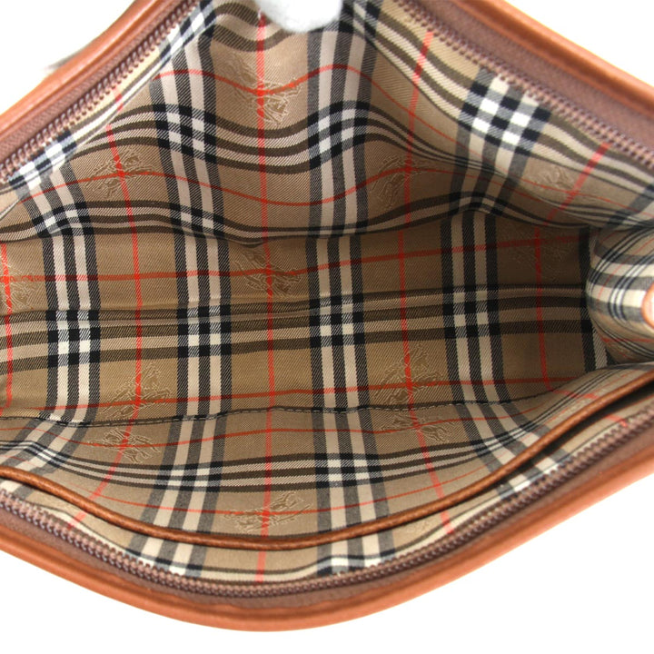 『USED』 
BURBERRY バーバリー 
 クラッチバッグ 
レザー ブラウン