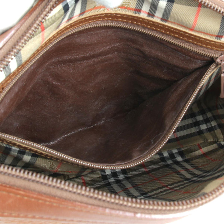 『USED』 
BURBERRY バーバリー 
 ショルダーバッグ 
レザー ブラウン