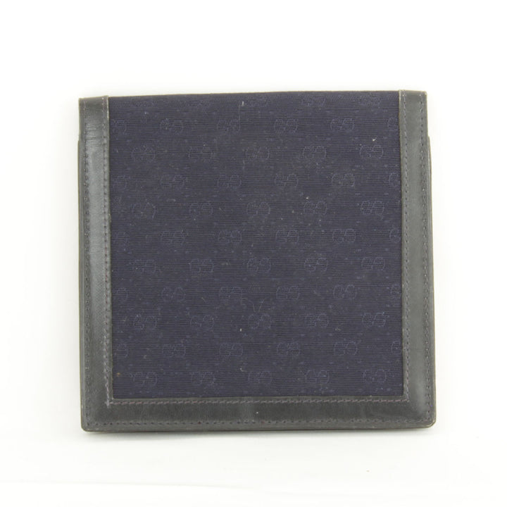 『USED』 
GUCCI グッチ 
 二つ折り財布 
キャンバス/レザー  ブラック×ネイビー