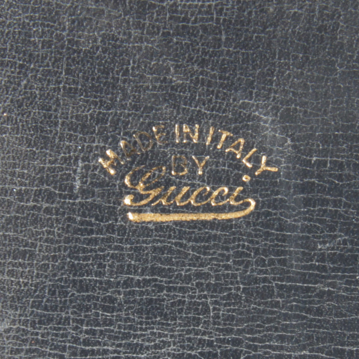『USED』 
GUCCI グッチ 
 二つ折り財布 
キャンバス/レザー  ブラック×ネイビー