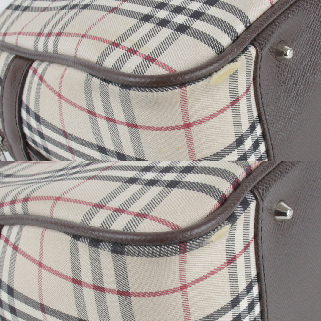 『USED』 
BURBERRY バーバリー 
 ハンドバッグ 
キャンバス ブラウン