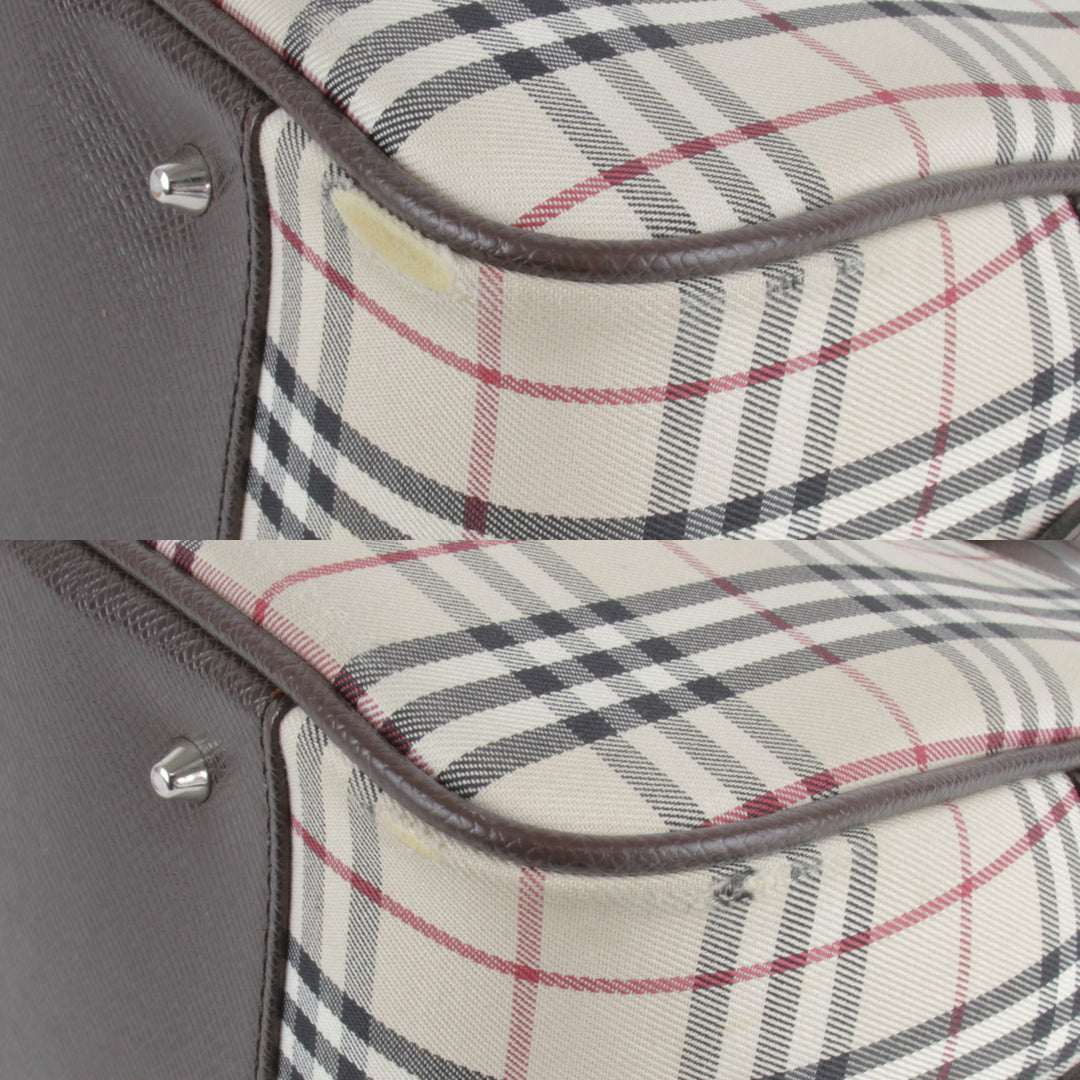 『USED』 
BURBERRY バーバリー 
 ハンドバッグ 
キャンバス ブラウン