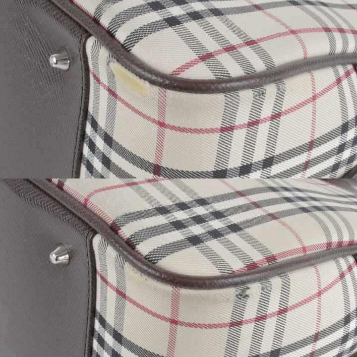 『USED』 
BURBERRY バーバリー 
 ハンドバッグ 
キャンバス ブラウン