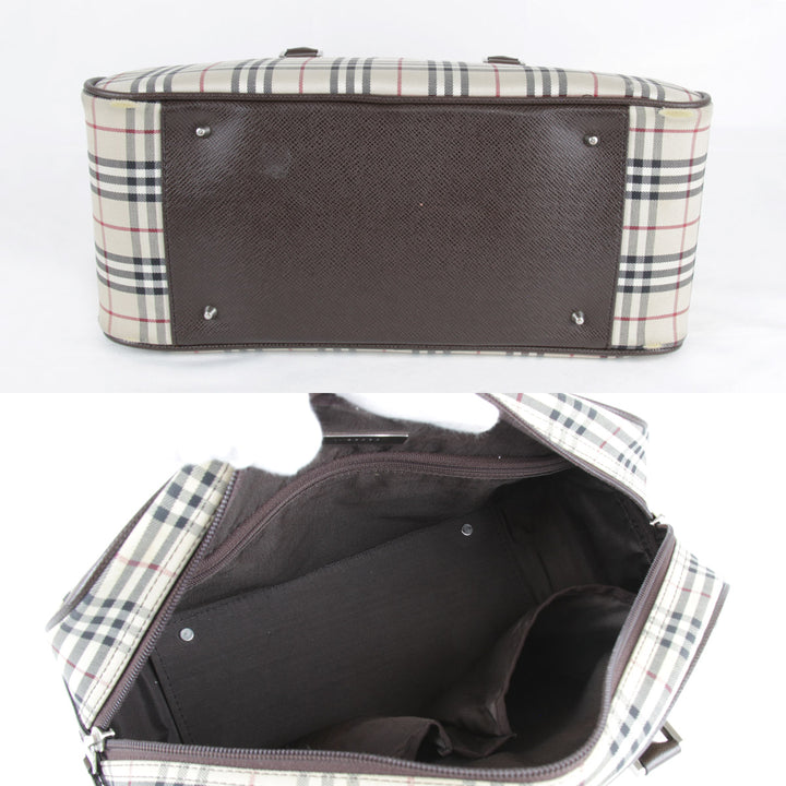 『USED』 
BURBERRY バーバリー 
 ハンドバッグ 
キャンバス ブラウン