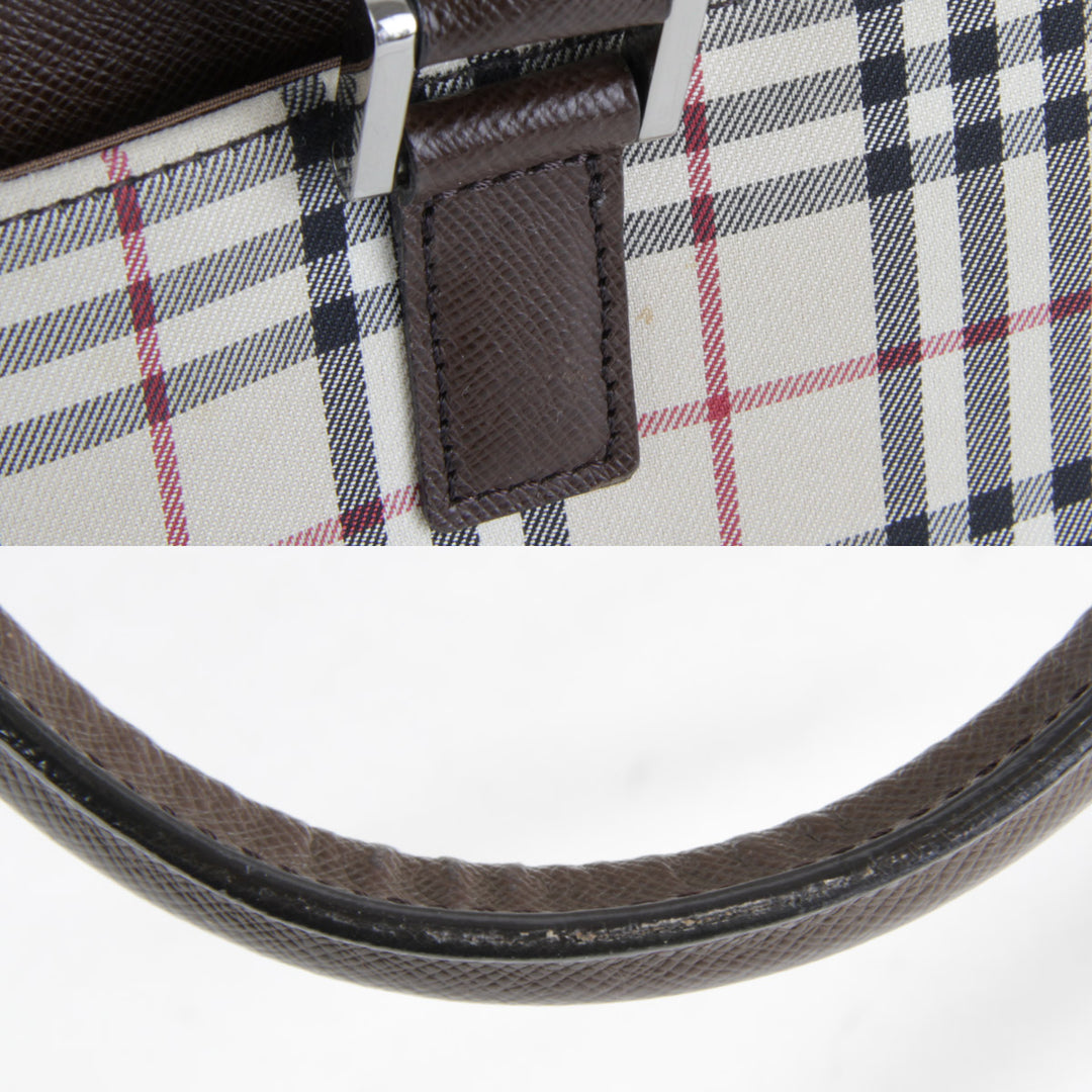 『USED』 
BURBERRY バーバリー 
 ハンドバッグ 
キャンバス ブラウン