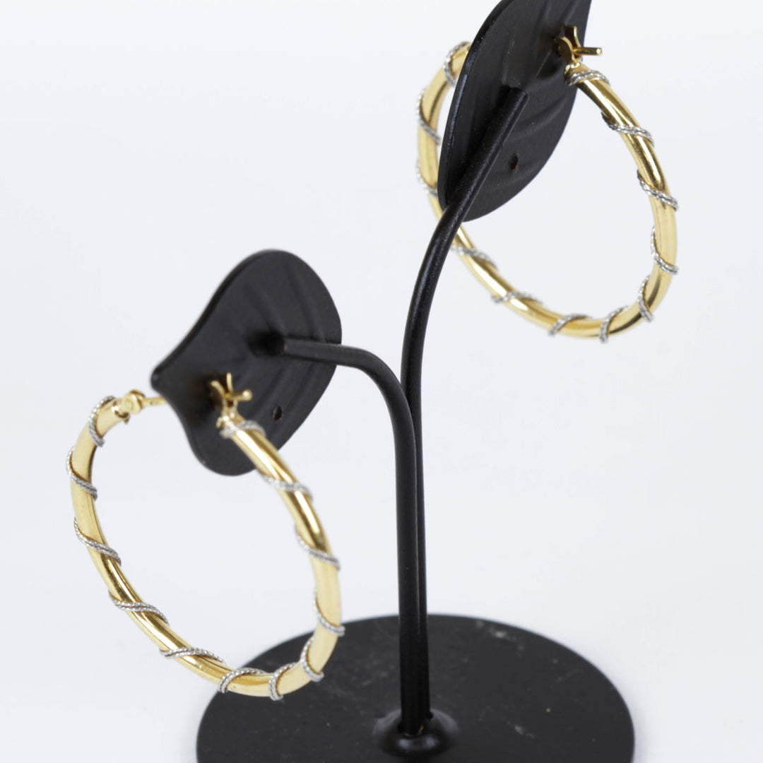 『USED』 K18/Ptプラチナ  
 フープピアス ピアス
 2.8g