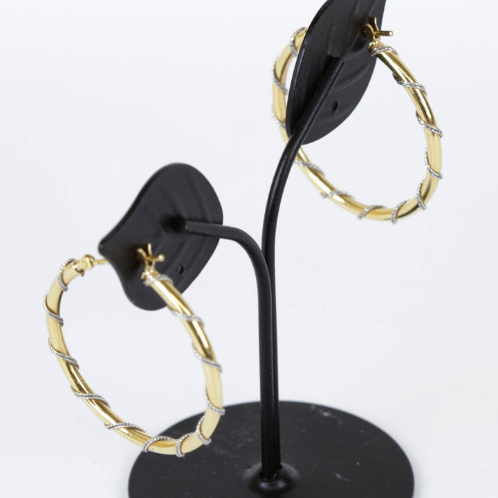 『USED』 K18/Ptプラチナ  
 フープピアス ピアス
 2.8g