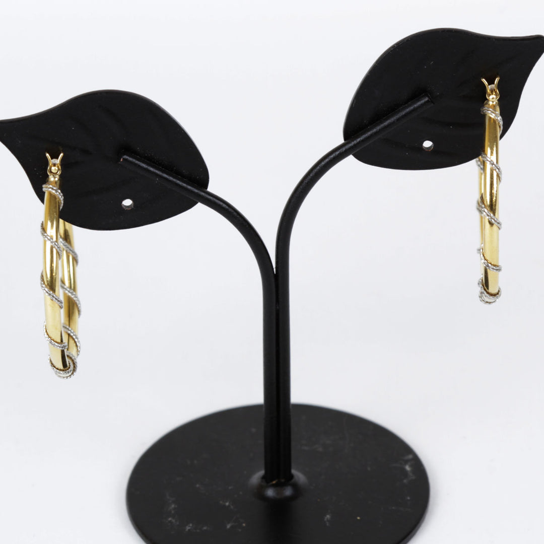 『USED』 K18/Ptプラチナ  
 フープピアス ピアス
 2.8g