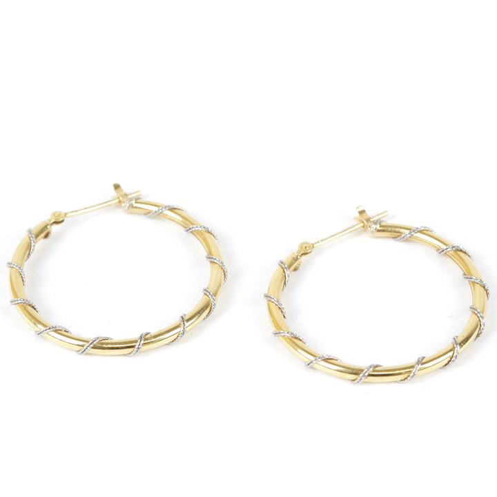 『USED』 K18/Ptプラチナ  
 フープピアス ピアス
 2.8g