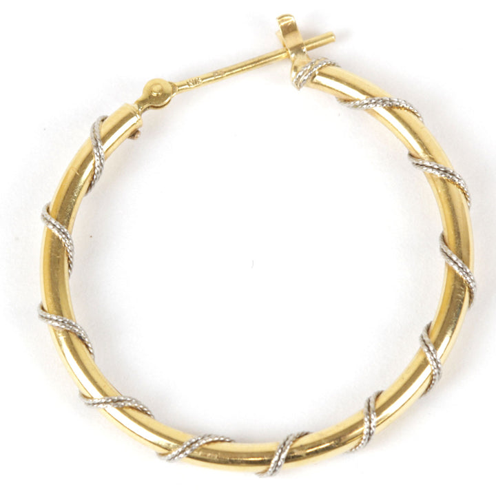 『USED』 K18/Ptプラチナ  
 フープピアス ピアス
 2.8g