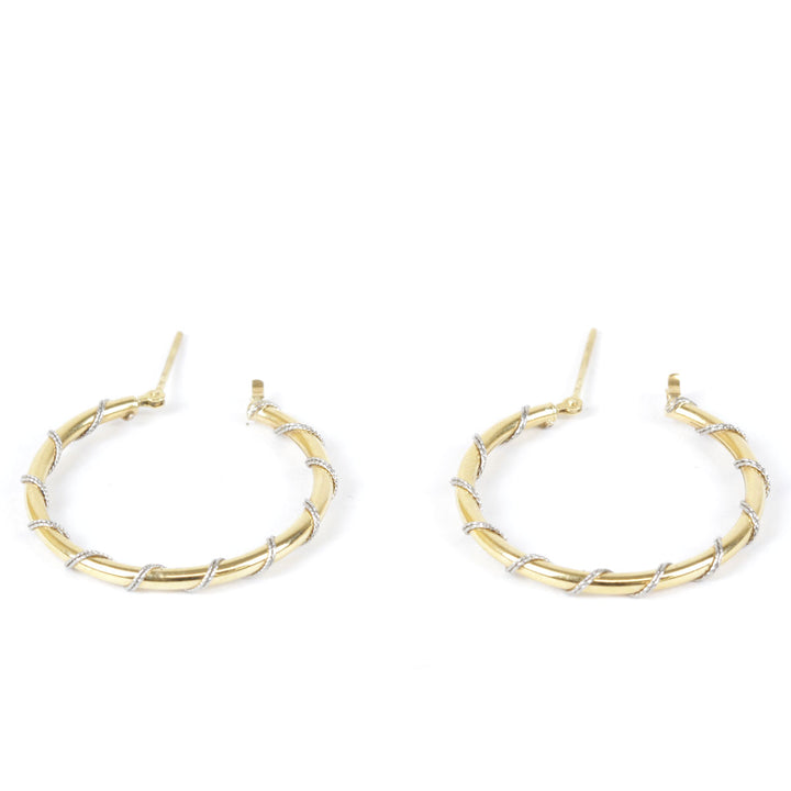 『USED』 K18/Ptプラチナ  
 フープピアス ピアス
 2.8g