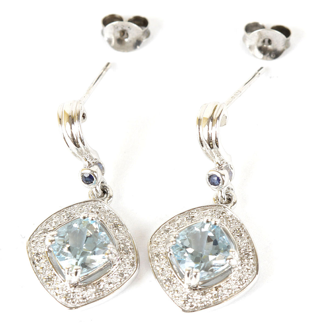 美品『USED』 シルバー925 
 石付きピアス ピアス
 3.9g
