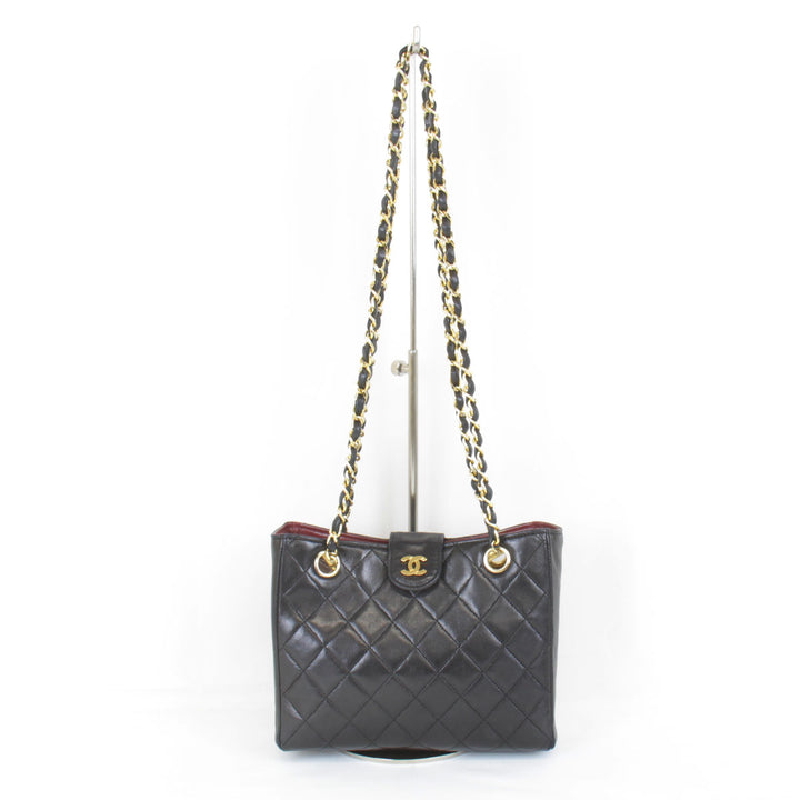 『USED』 
CHANEL シャネル 
 ショルダーバッグ 
ラムスキン ブラック