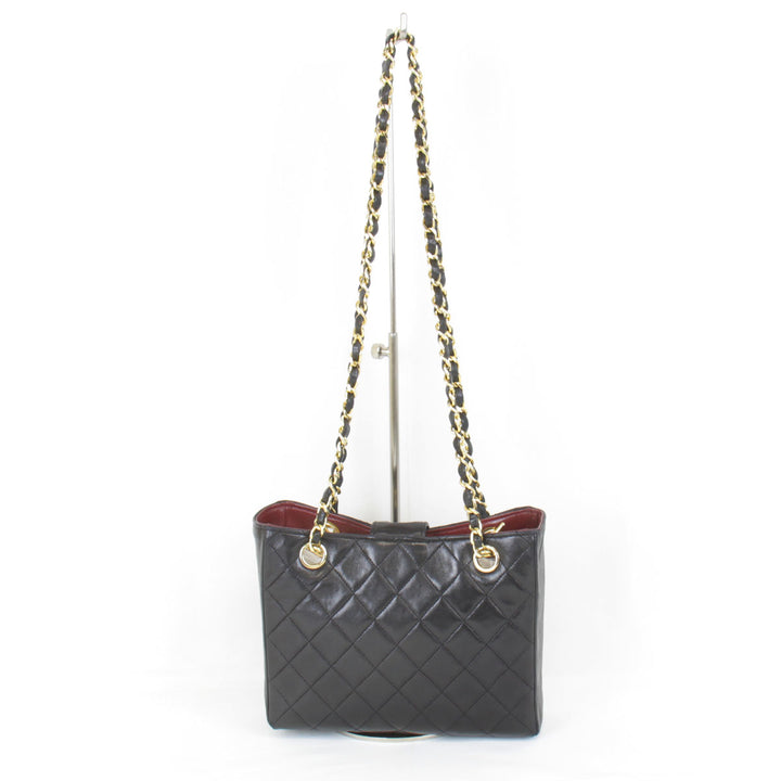 『USED』 
CHANEL シャネル 
 ショルダーバッグ 
ラムスキン ブラック
