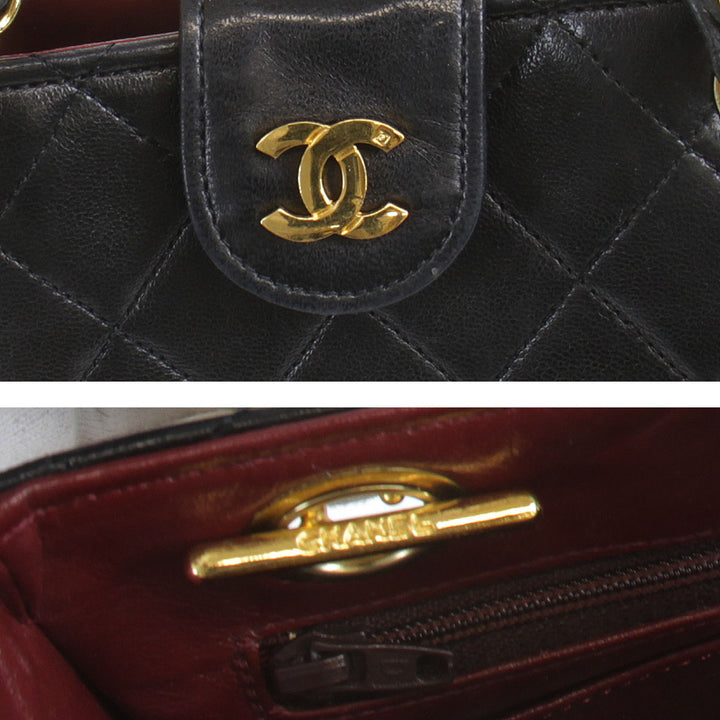 『USED』 
CHANEL シャネル 
 ショルダーバッグ 
ラムスキン ブラック