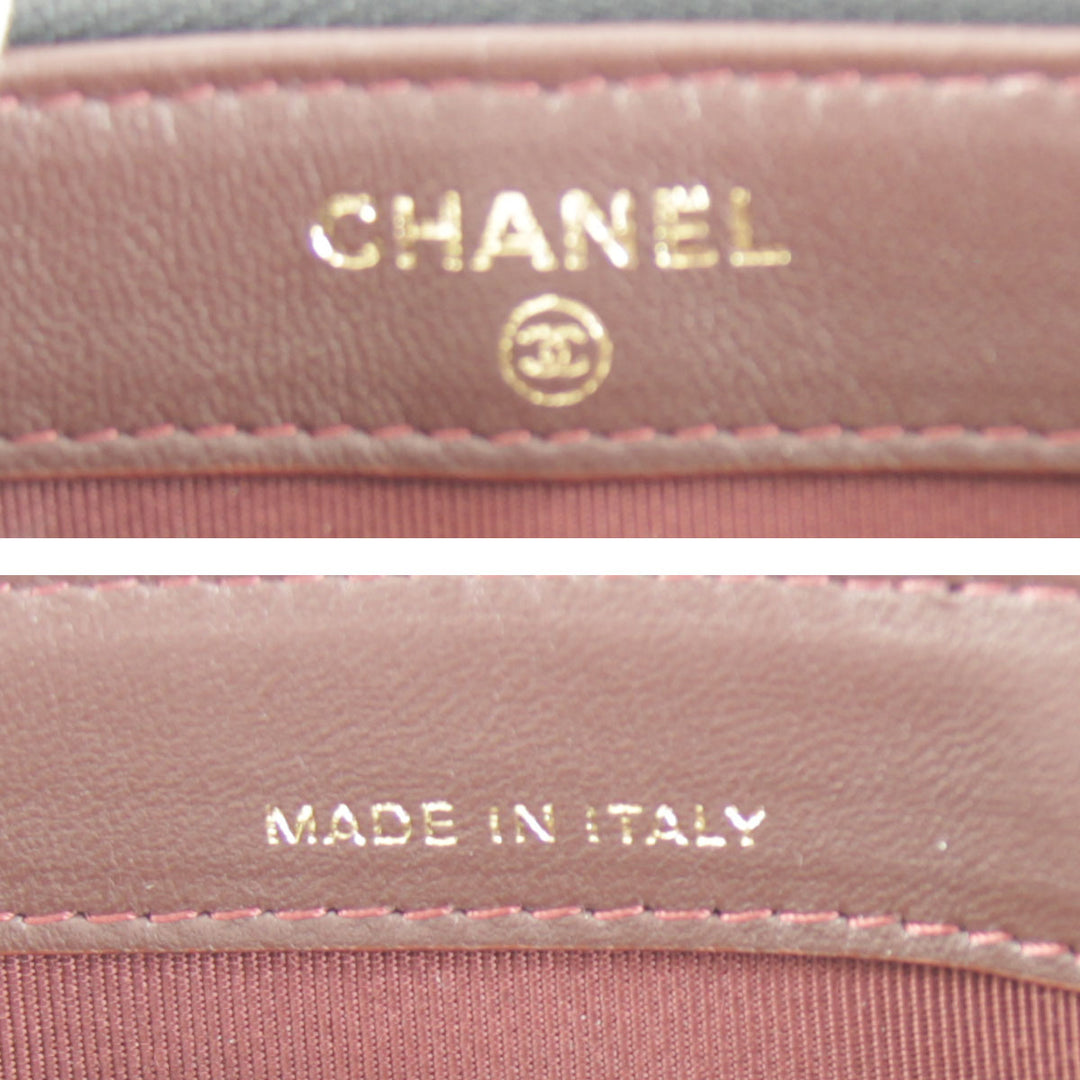 美品『USED』 
CHANEL シャネル 
 マトラッセ チェーンショルダー ショルダーバッグ 
ラムスキン ブラック