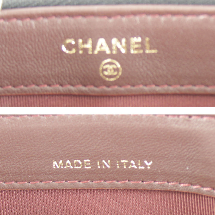 美品『USED』 
CHANEL シャネル 
 マトラッセ チェーンショルダー ショルダーバッグ 
ラムスキン ブラック