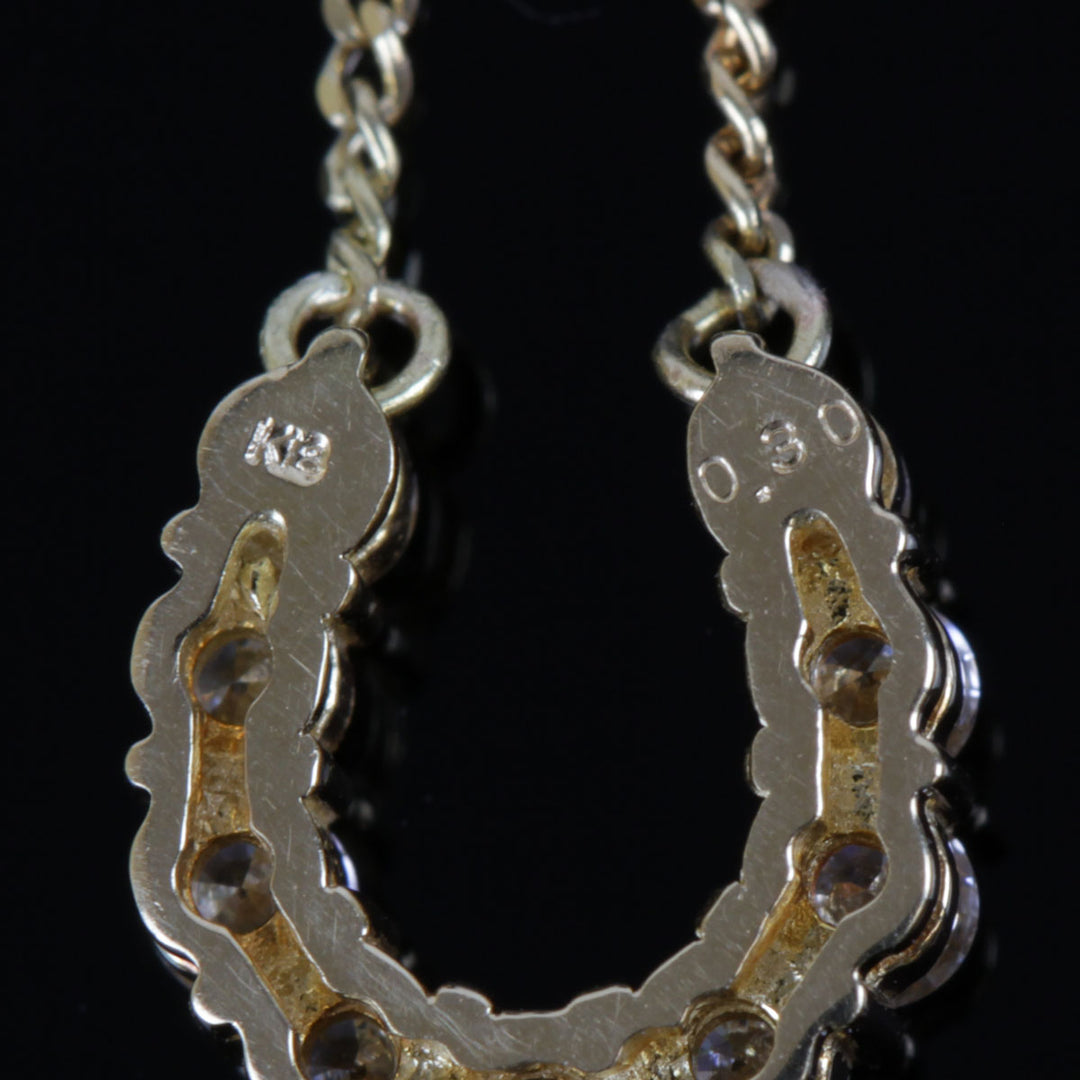 美品『USED』 K18/ダイヤモンド  
 ホースシュー ネックレス
 ダイヤモンド 0.30 2.5g