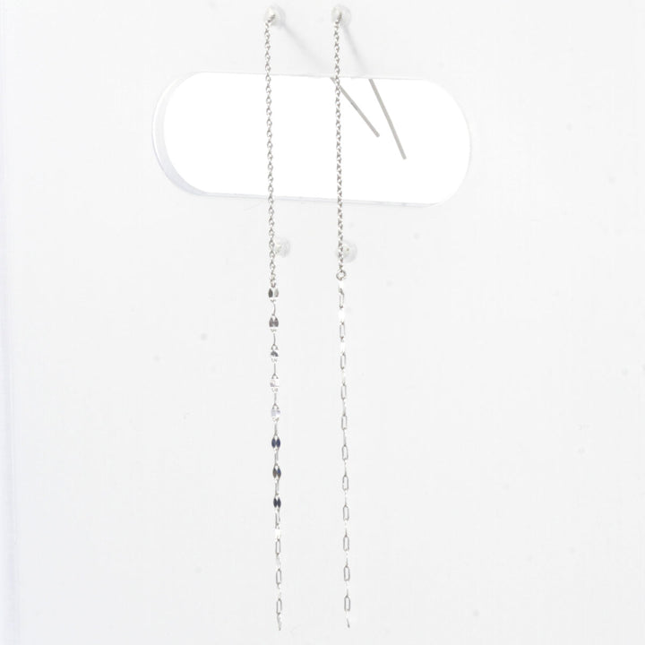 美品『USED』 K10WG 
 チェーン ピアス
 0.5g