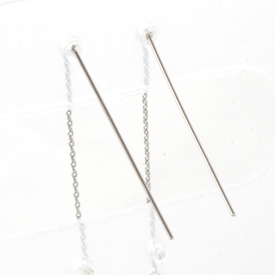 美品『USED』 K10WG 
 チェーン ピアス
 0.5g