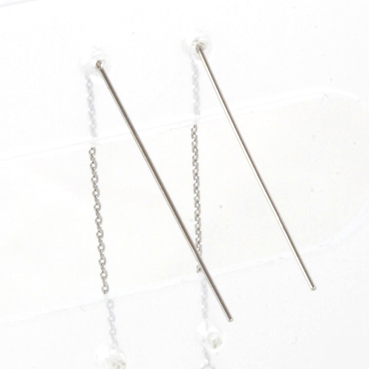 美品『USED』 K10WG 
 チェーン ピアス
 0.5g