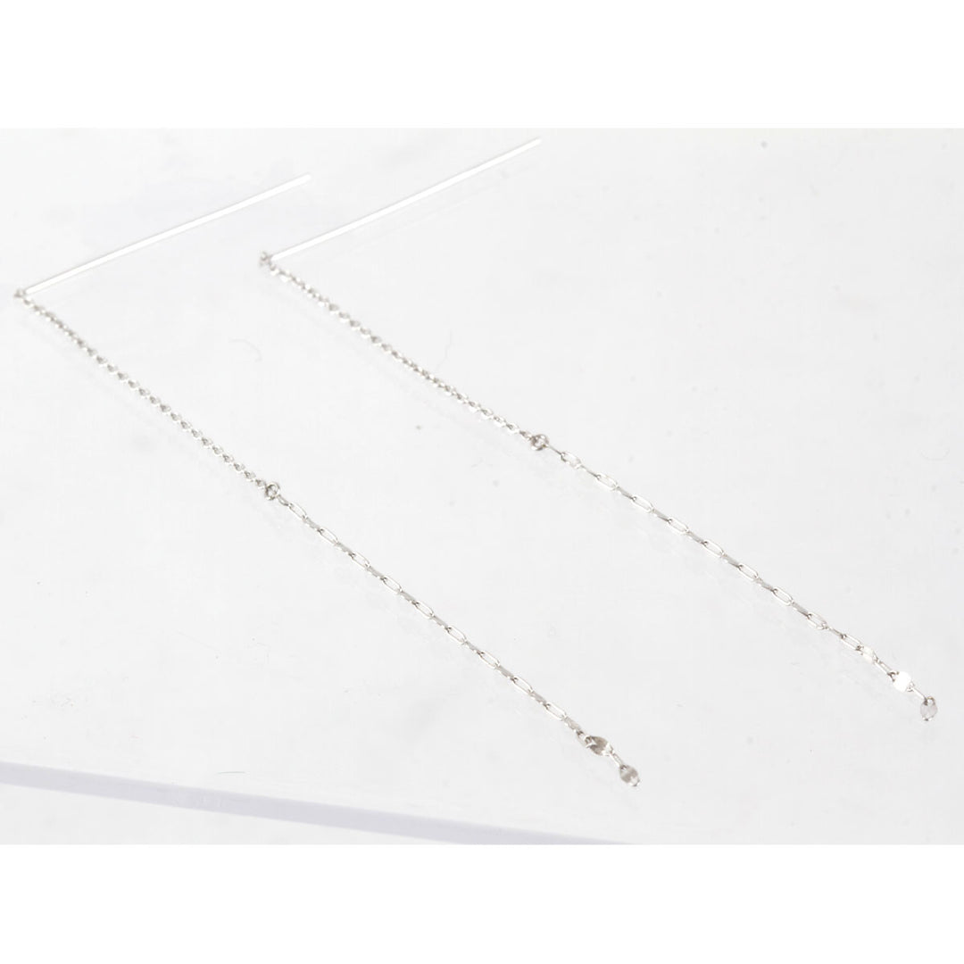 美品『USED』 K10WG 
 チェーン ピアス
 0.5g