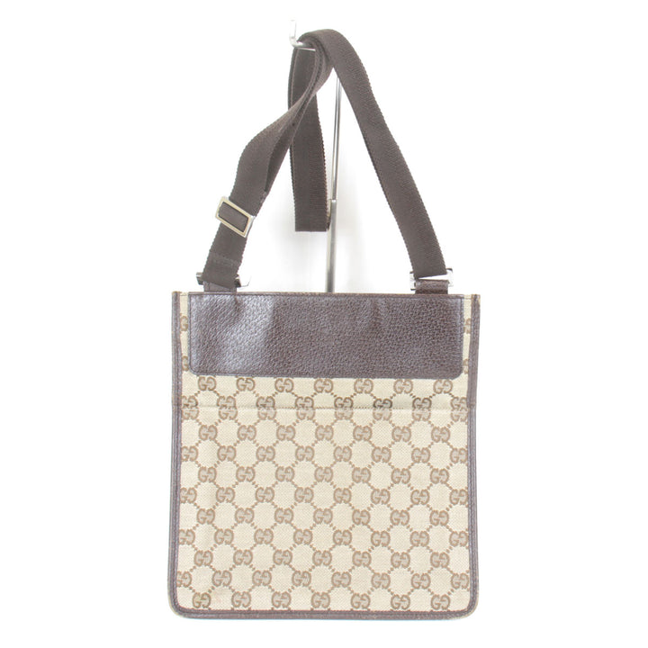 『USED』 
GUCCI グッチ 
 27639/213317 ショルダーバッグ 
GGキャンバス ベージュ×ダークブラウン