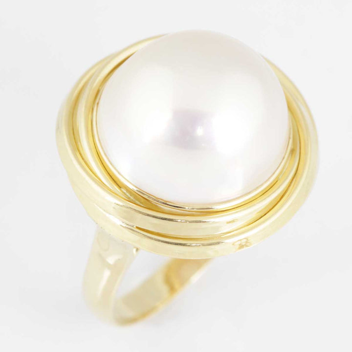 美品『USED』 K18/パール  
 マベパール リング リング・指輪
 6.6g
