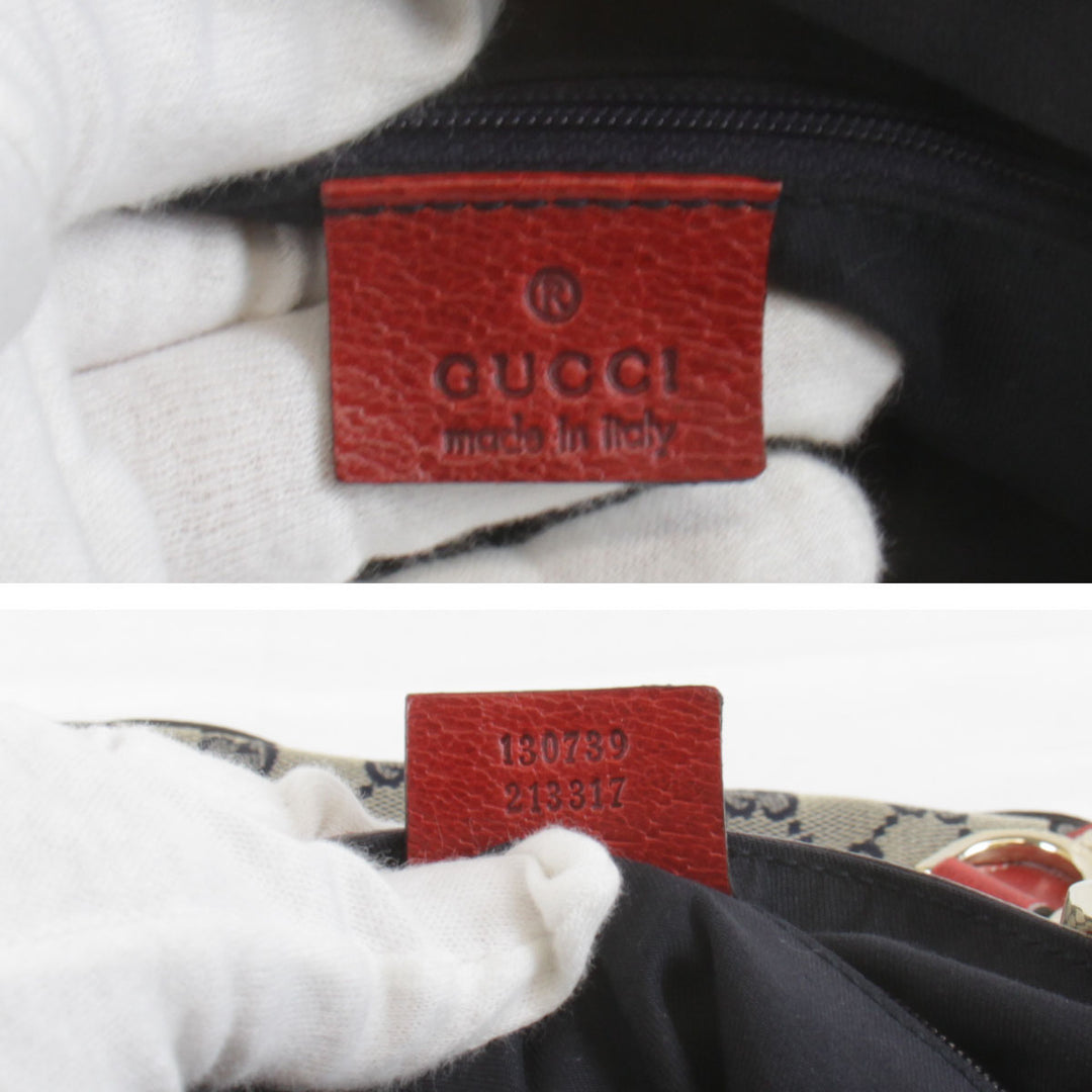 『USED』 
GUCCI グッチ 
 130739/213317 ハンドバッグ 
GGキャンバス レッド×ベージュ