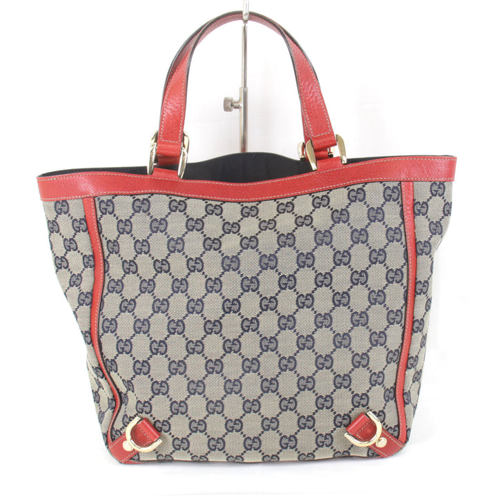 『USED』 
GUCCI グッチ 
 130739/213317 ハンドバッグ 
GGキャンバス レッド×ベージュ