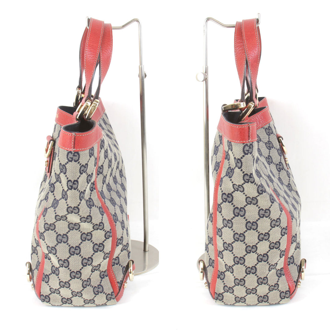 『USED』 
GUCCI グッチ 
 130739/213317 ハンドバッグ 
GGキャンバス レッド×ベージュ
