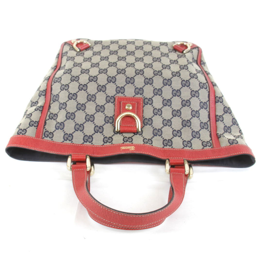 『USED』 
GUCCI グッチ 
 130739/213317 ハンドバッグ 
GGキャンバス レッド×ベージュ