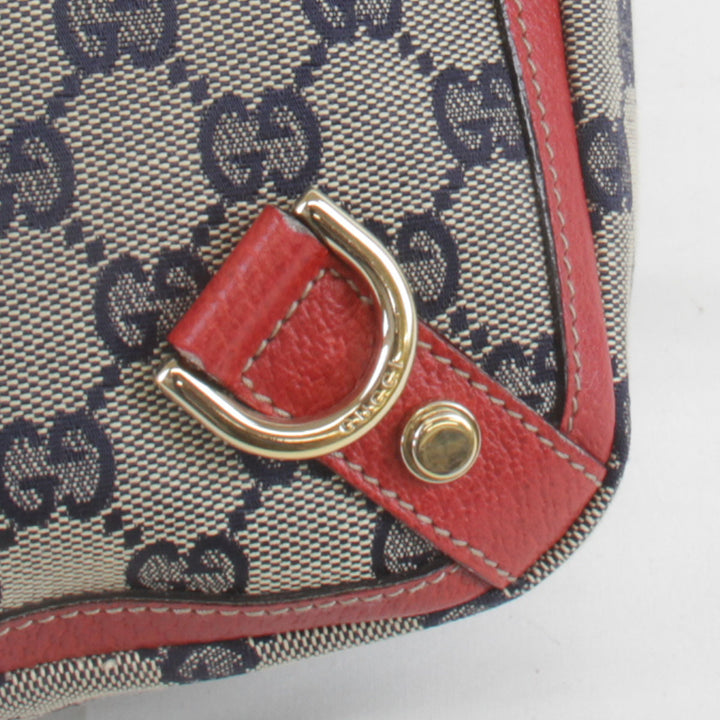 『USED』 
GUCCI グッチ 
 130739/213317 ハンドバッグ 
GGキャンバス レッド×ベージュ