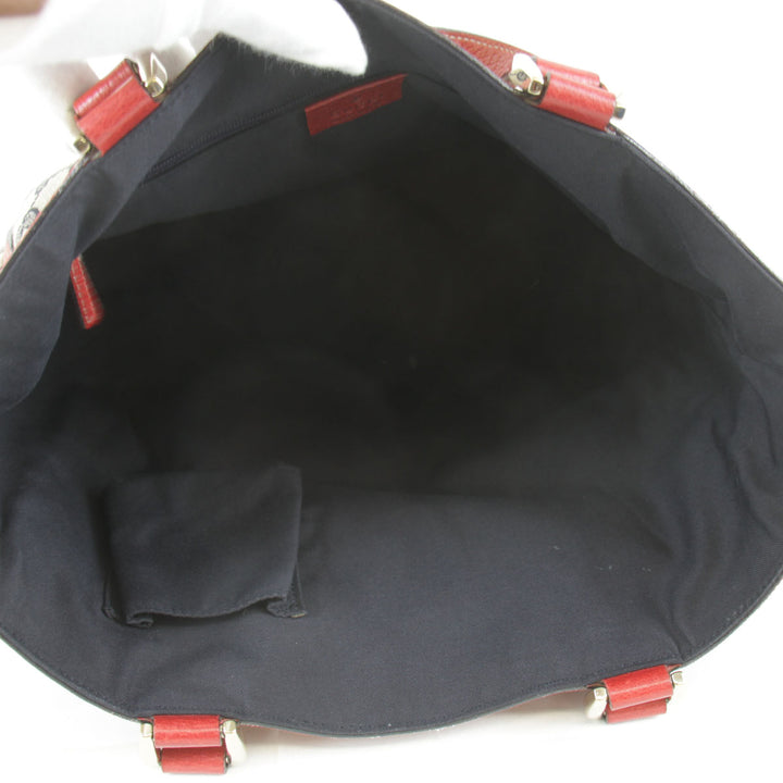 『USED』 
GUCCI グッチ 
 130739/213317 ハンドバッグ 
GGキャンバス レッド×ベージュ