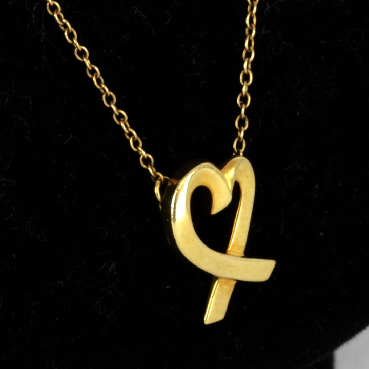 美品『USED』 K18 
TIFFANY&Co.  パロマ・ピカソ ラビングハート ネックレス
 2.6g