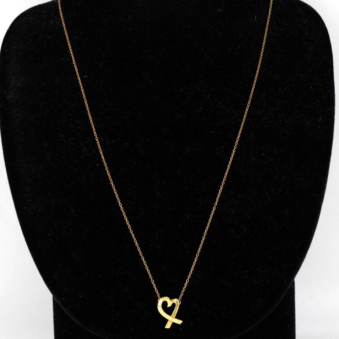 美品『USED』 K18 
TIFFANY&Co.  パロマ・ピカソ ラビングハート ネックレス
 2.6g