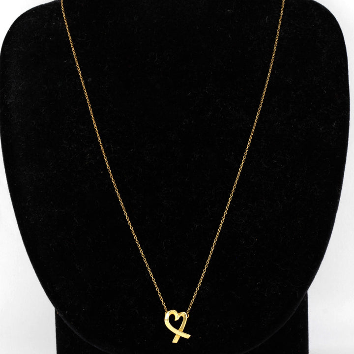 美品『USED』 K18 
TIFFANY&Co.  パロマ・ピカソ ラビングハート ネックレス
 2.6g