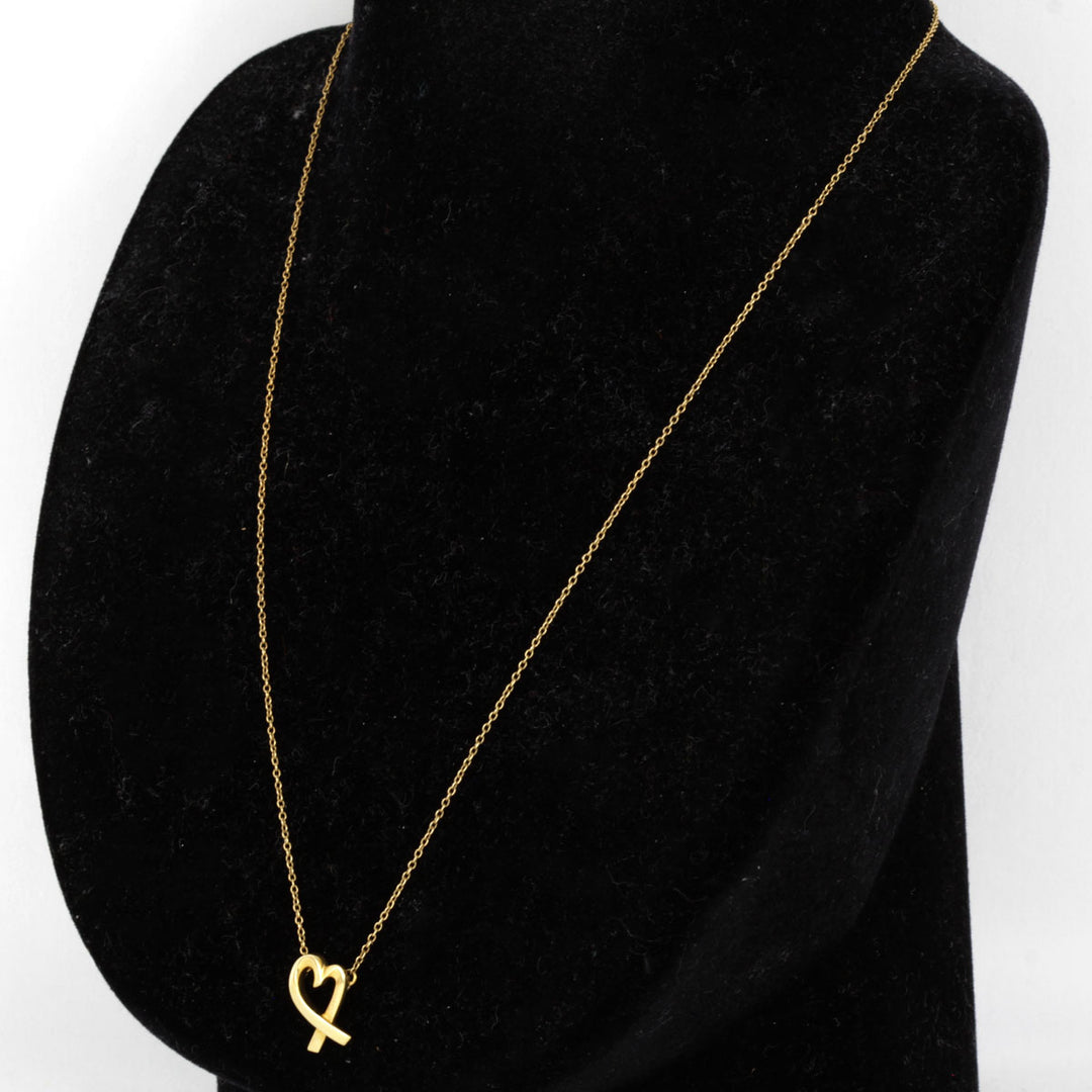 美品『USED』 K18 
TIFFANY&Co.  パロマ・ピカソ ラビングハート ネックレス
 2.6g