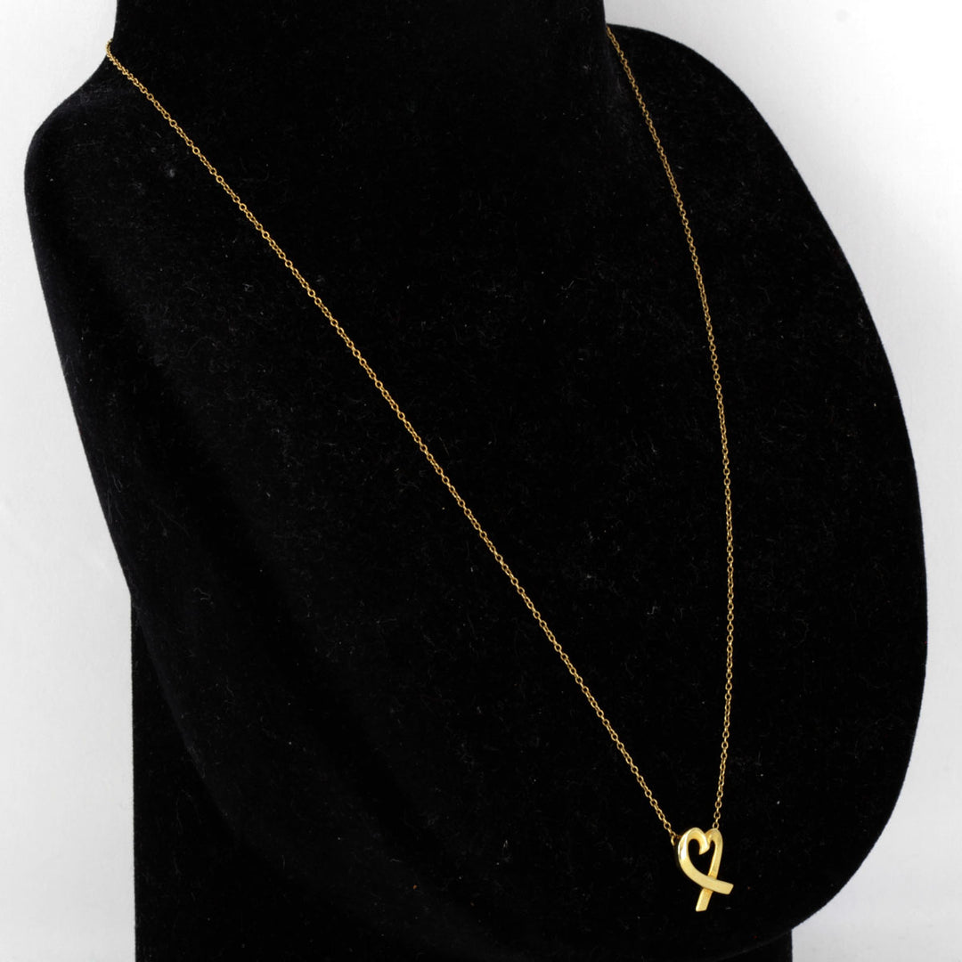 美品『USED』 K18 
TIFFANY&Co.  パロマ・ピカソ ラビングハート ネックレス
 2.6g