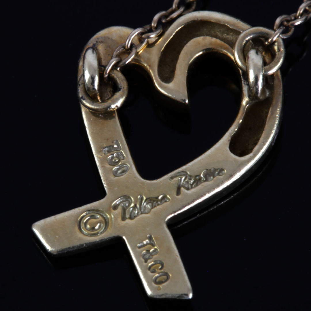 美品『USED』 K18 
TIFFANY&Co.  パロマ・ピカソ ラビングハート ネックレス
 2.6g