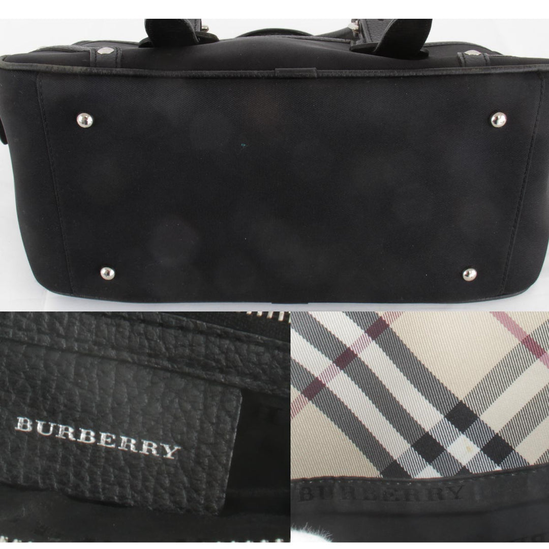 『USED』 
BURBERRY バーバリー 
 トートバッグ 
キャンバス ブラック