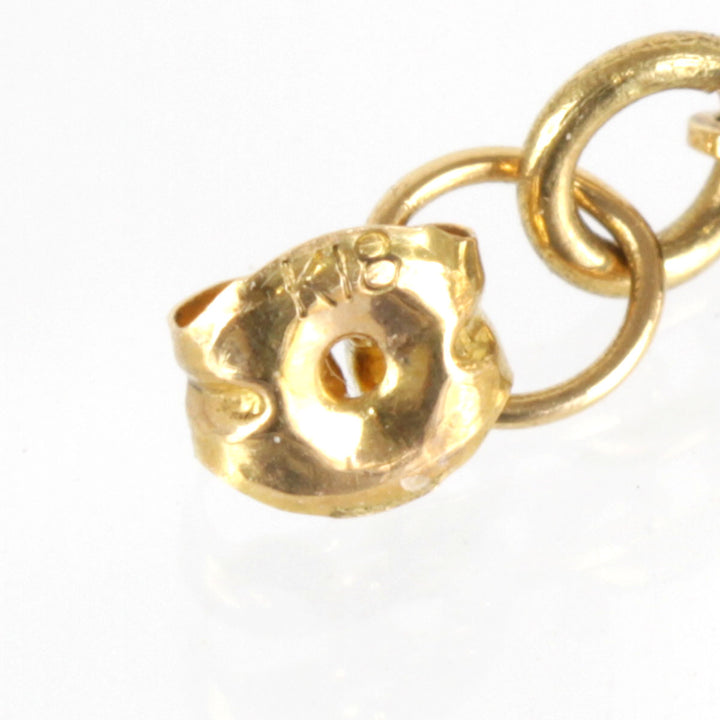 良品『USED』 K18 
 フラワー ピアス
 4.7g