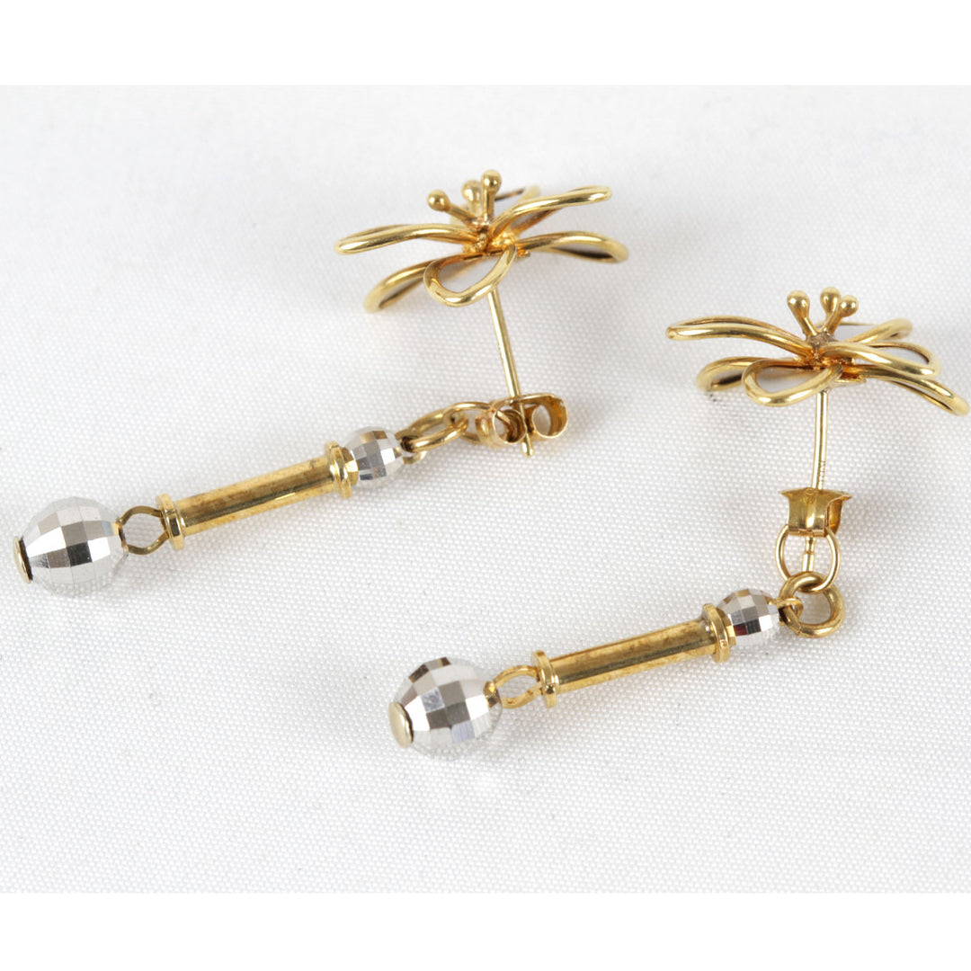良品『USED』 K18 
 フラワー ピアス
 4.7g