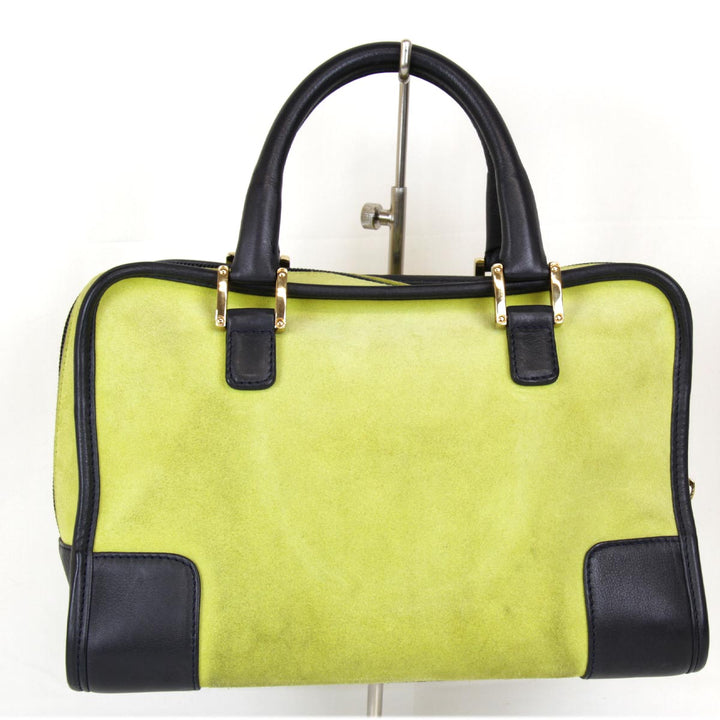 『USED』 
LOEWE ロエベ 
 ハンドバッグ 
ベロア イエロー