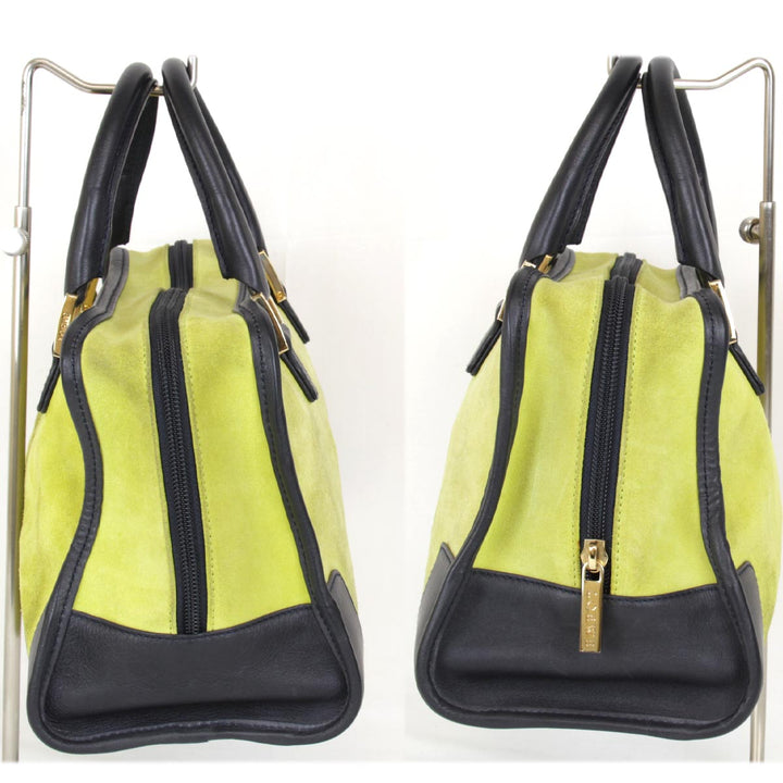 『USED』 
LOEWE ロエベ 
 ハンドバッグ 
ベロア イエロー