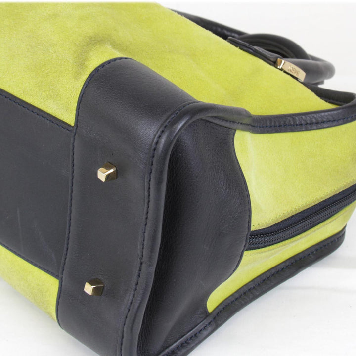 『USED』 
LOEWE ロエベ 
 ハンドバッグ 
ベロア イエロー
