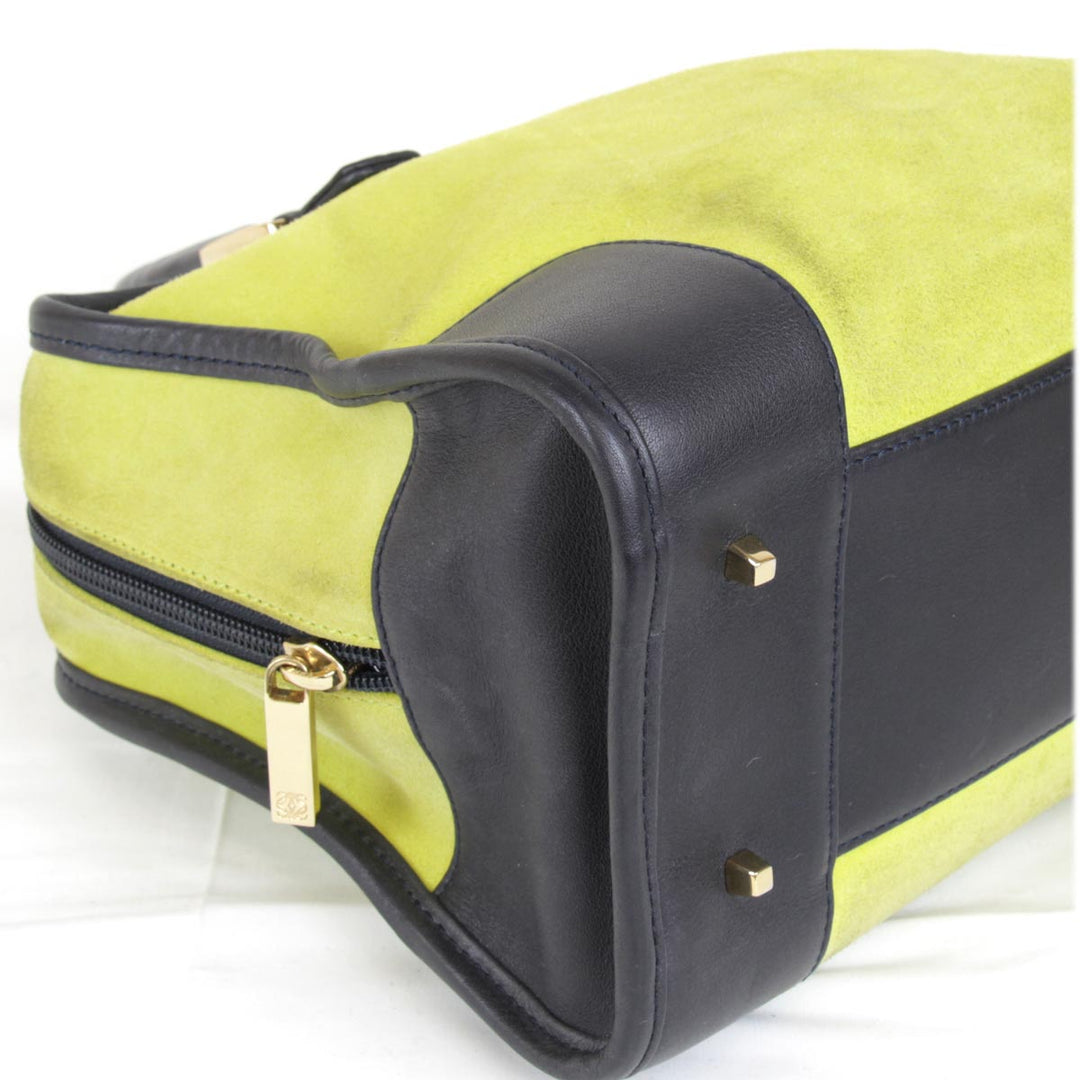 『USED』 
LOEWE ロエベ 
 ハンドバッグ 
ベロア イエロー